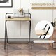 image 8 of COSTWAY 60CM Folding Computer Desk with Tablet Bracket Natural N/A
