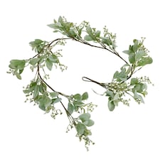 Hill Interiors Lambs Ear & Wax Flower Artificial Garland - Green - One Size