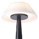image 2 of Matt Black Rechargeable Touch Dimmable Table Lamp with Opal White Domed Shade | Black | Black | 1