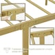 image 6 of Yaheetech Metal Platform Bed Frame with Cloud-inspired Design Headboard Antique Gold, 3ft Single