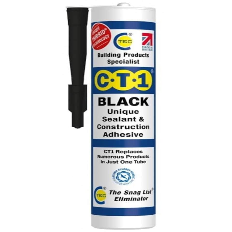 image 1 of CT1 - Black - Building Sealant & Adhesive Snag Tube for Virtually Any Material Pack of 6