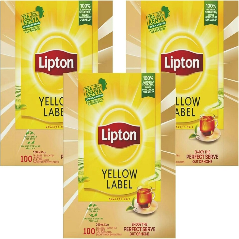 image 1 of Lipton Yellow Label Teabags, 100 Teabags (3 Pack)