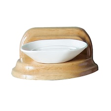 Oak Bathe Wood Soap Dish