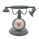 image 2 of Hometime Metal Mantel Clock - Old Fashioned Telephone Green