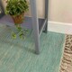 image 2 of Hush Hand Loomed Soft Rug in Muted Colours - Cotton - L120 x W180 cm - Turquoise Blue