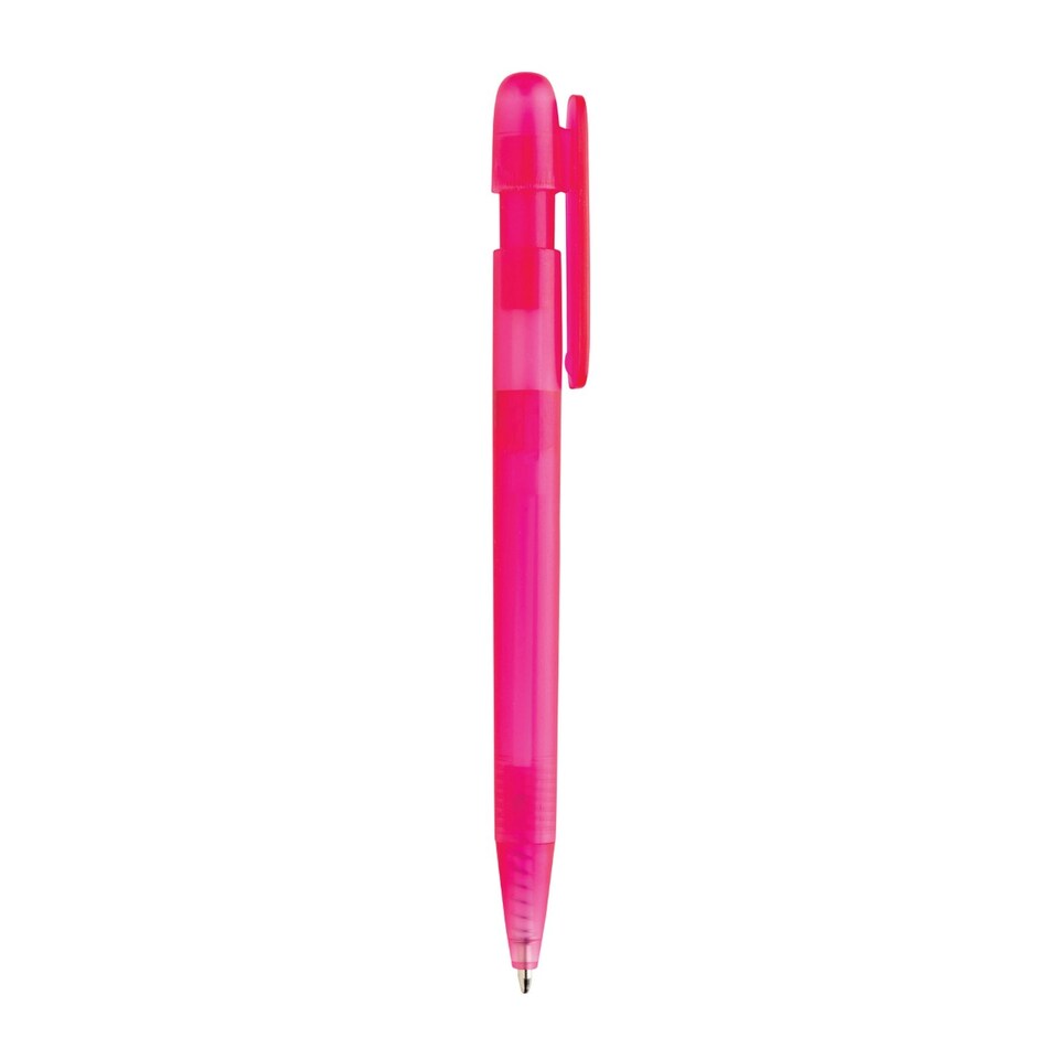 image 1 of XD Collection Devin Transparent Recycled ABS Plastic Pen - Pink - One Size