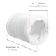 image 6 of SPARES2GO Air Conditioning Duct Hose 6" PVC Flexible Vent Pipe 152mm 3 Metre UNIVERSAL