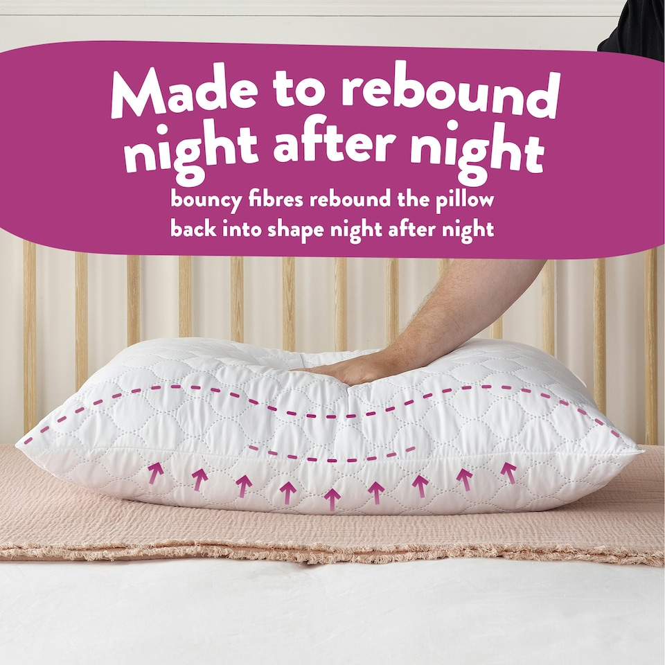 image 1 of Slumberdown Sleep Soundly Rebound Pillow, Firm Support, 2 Pack