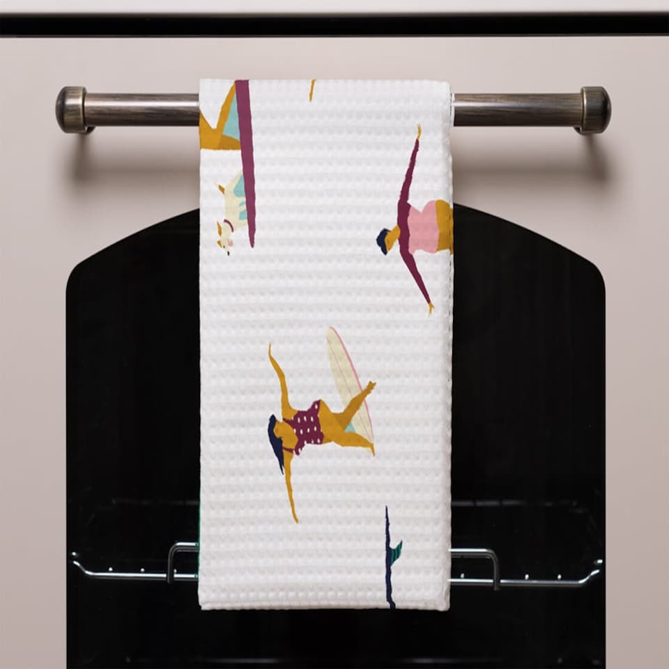 image 1 of Female Surfers (Kitchen Towel)