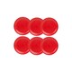 image 1 of Unbreakable Reusable Plastic Dinner Plates | Red | 6