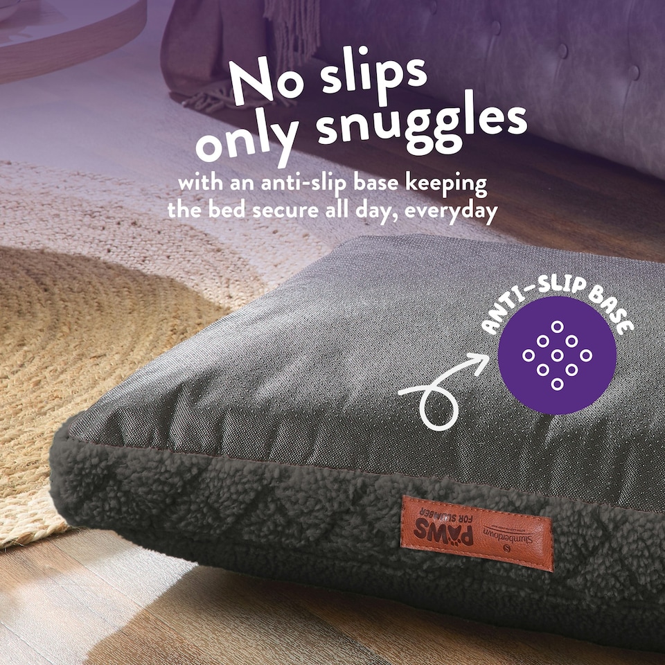 image 1 of Paws for Slumber Sherpa Pet Bed Cover, Charcoal, Small