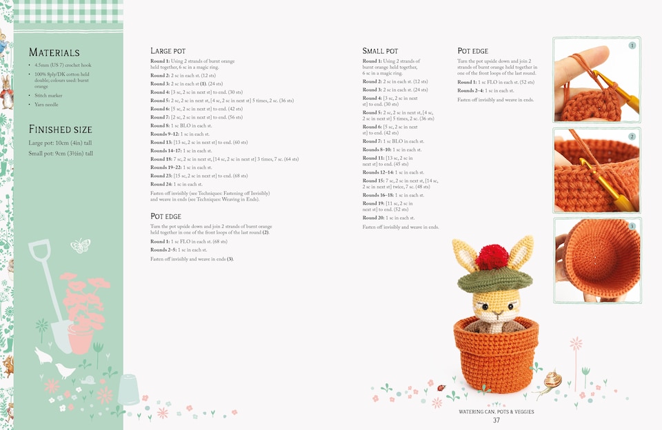 image 1 of Peter Rabbit Crochet Toys Book