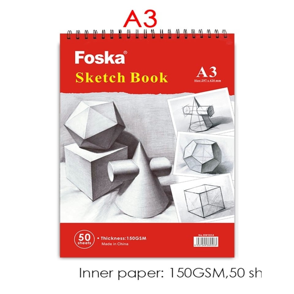 image 1 of A3 Sketch Book Top Spiral Bound