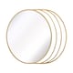 image 1 of Charles Bentley Prague Round Mirror Gold Coloured Weather Resistant Wall Mount