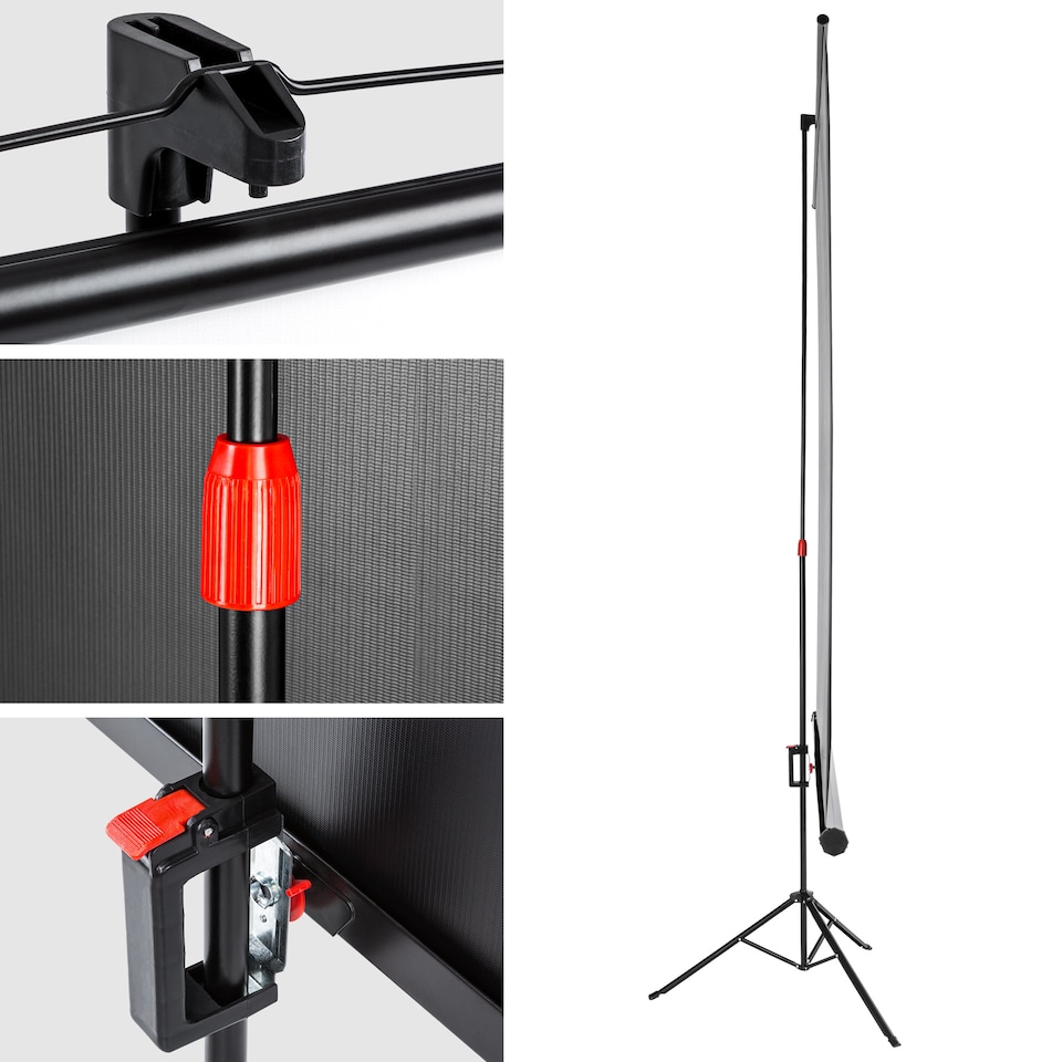 image 1 of Projector Screen - extendable, with sturdy, foldable tripod, for HD and 3D | White | white | L | 1