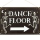 image 3 of Something Different Dance Floor Metal Hanging Sign - Black/White/Gold - One Size