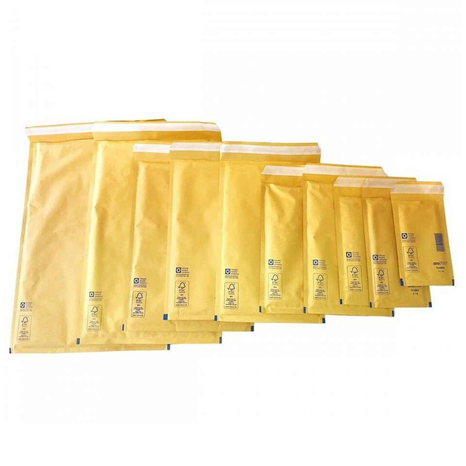 image 1 of 100 x Size 3 (150 x 215mm) Classic Gold Arofol Bubble Lined Strong Postal Mailers With Peel & Seal Slip Gold | One Size