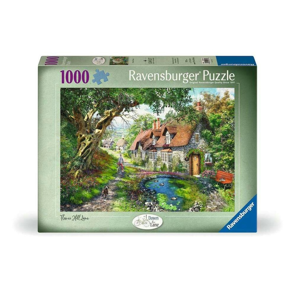 image 1 of Ravensburger Down the Lane No.1 Flower Hill Lane 1000 Piece