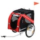 image 1 of PawHut Pet Bicycle Trailer Dog Cat Bike Carrier Water Resistant Red Outdoor