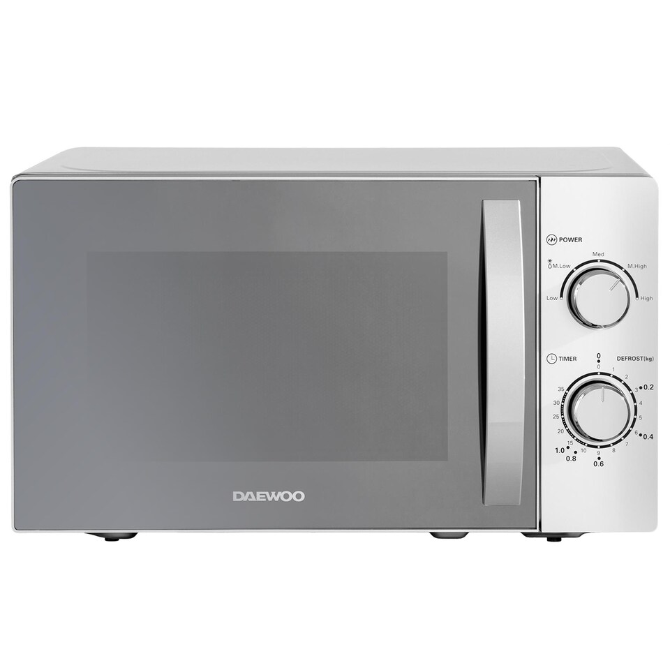 image 1 of Daewoo 20L 800W Silver Manual Microwave | Silver | 20L