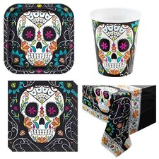 Day Of The Dead Skull 8 Person Value Party Pack