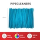 image 2 of Pack of 50 Light Blue Coloured Pipe Cleaners 30cm x 6mm Craft Chenille Stems
