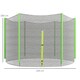 image 3 of SPORTNOW 8ft Trampoline Net Replacement with 6 Plastic Pole Covers, Weather-Resistant Trampoline Netting Replacement with Zipped Entrance, Poles Not Included