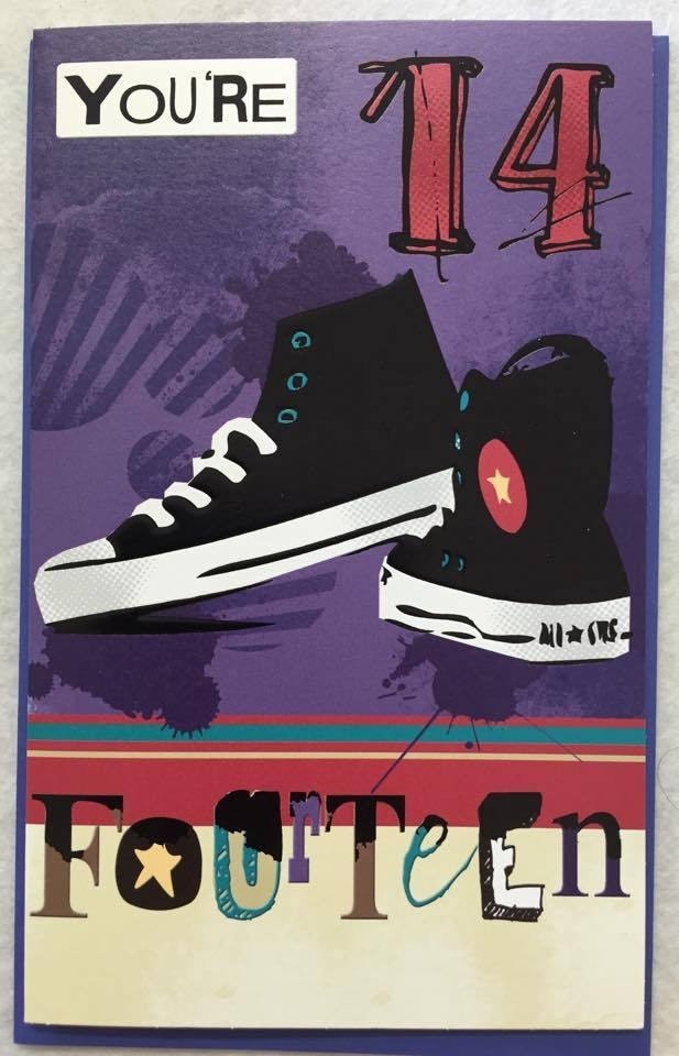 image 1 of You're 14th Birthday Greeting Card Age 14 Today Boy