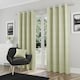 image 2 of Enhanced Living Goodwood Green Thermal, Energy Saving, Dimout Eyelet Curtains with Wave Pattern (PAIR) - 90 x 90 inch (229x229cm)