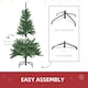 image 7 of HOMCOM 4FT Prelit Artificial Christmas Tree w/ Warm White Light Xmas Decoration