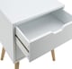image 9 of Nyborg Single 2 Drawer Bedside | White | White