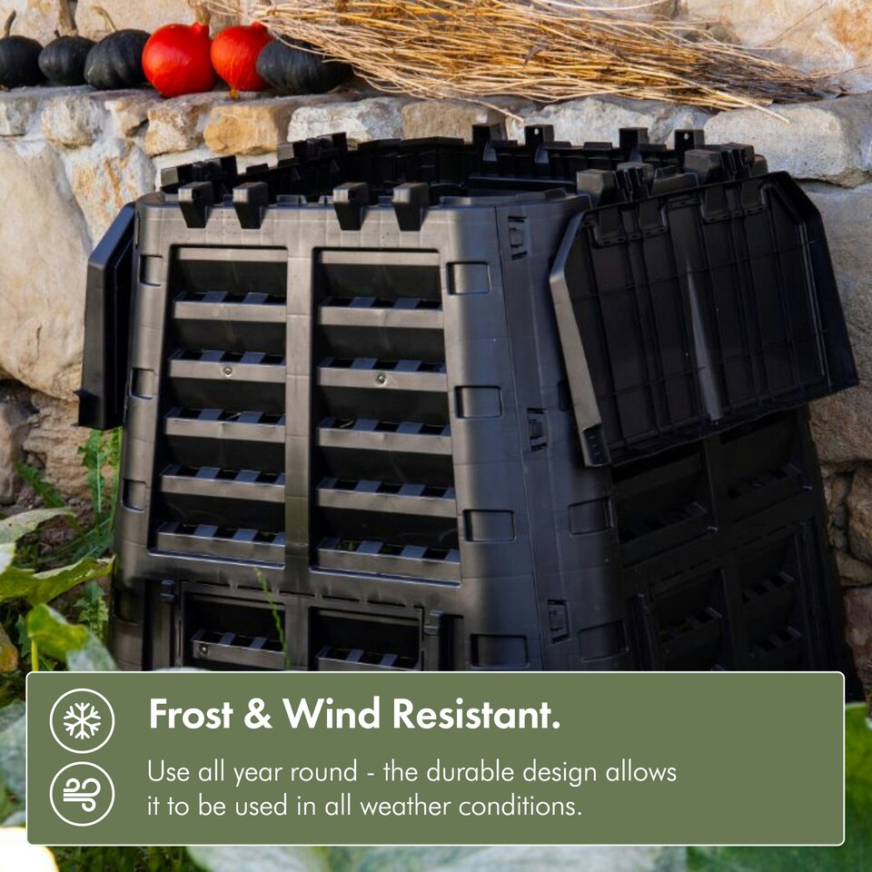 image 1 of VonHaus Garden Compost Bin 480L Frost & UV Resistant Black