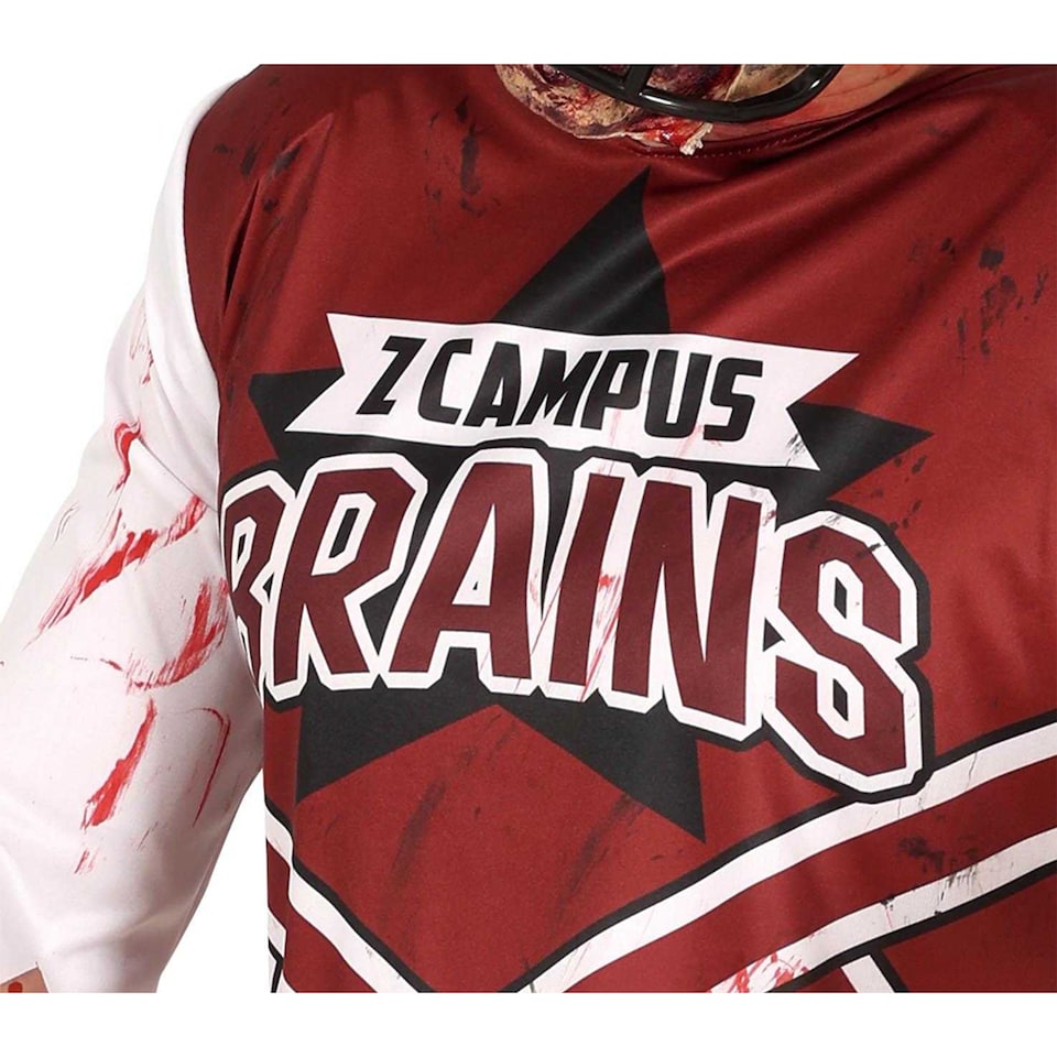 image 1 of Fiestas Guirca Mens Zombie Rugby Costume Set | Red | Red/White | M | 1