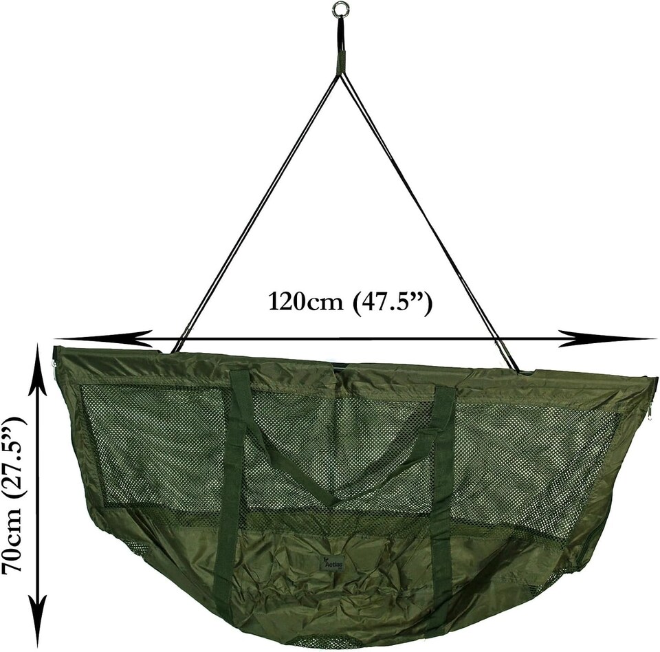 image 1 of Actiaspet Carp Fishing Weighing Sling with Carry Case 120 x 70 cm Green