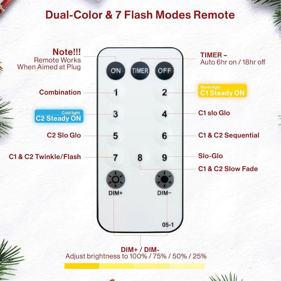 image 1 of 5ft Pre-Lit Snow Flocked Artificial Christmas Tree with LED Lights
