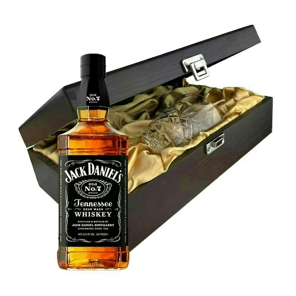 Jack Daniels Original Old No. 7 Whisky In Luxury Box With Royal Scot Glass 70cl 40% abv
