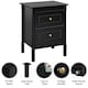 image 4 of Yaheetech 2-Drawer End Table Easy Assembled Black