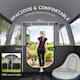 image 9 of Outsunny 8-Person Camping Tent Tunnel Design with 4 Large Windows Dark Grey