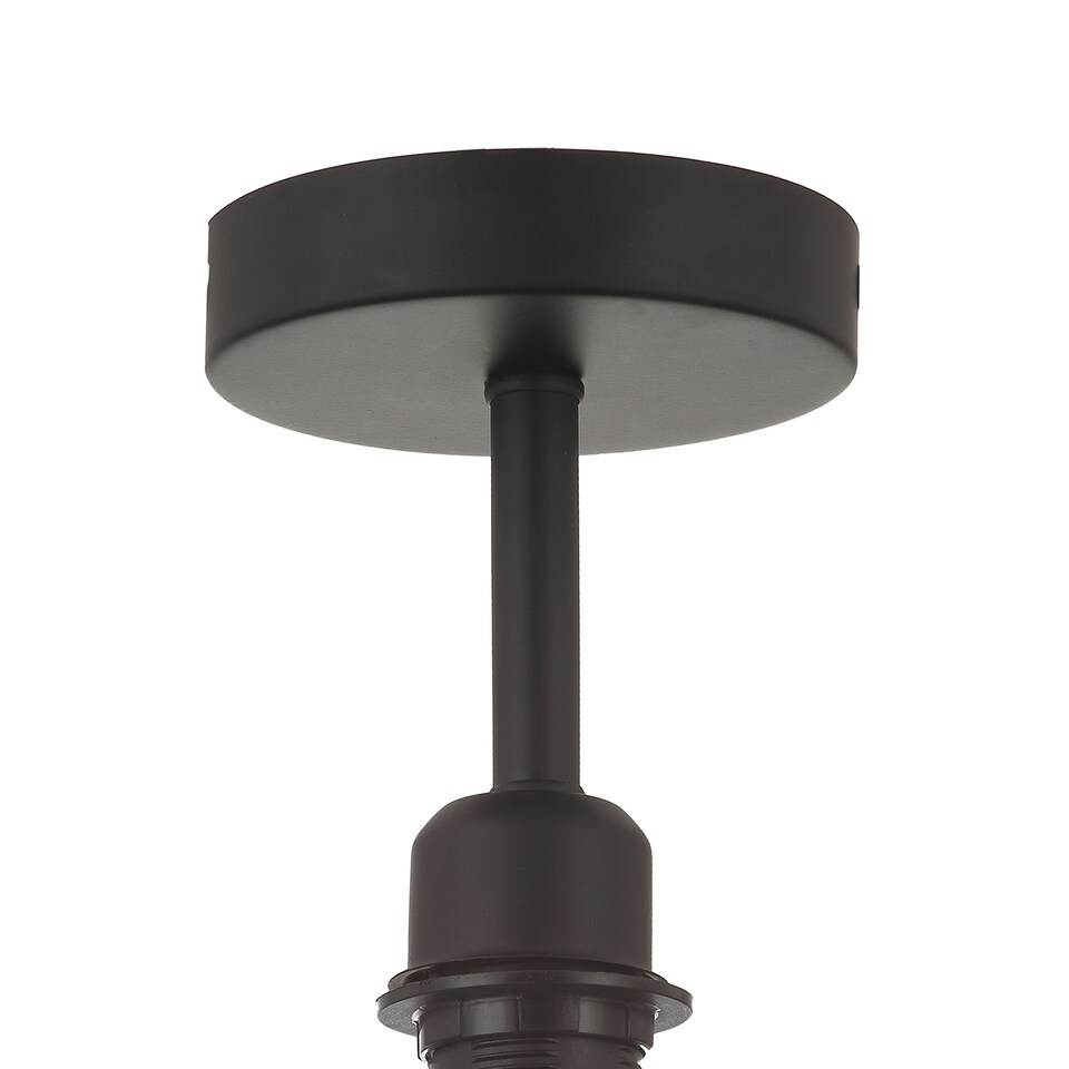 image 1 of Traditional Matt Black Ceiling Light Fitting for Industrial Style Light Bulbs | Black