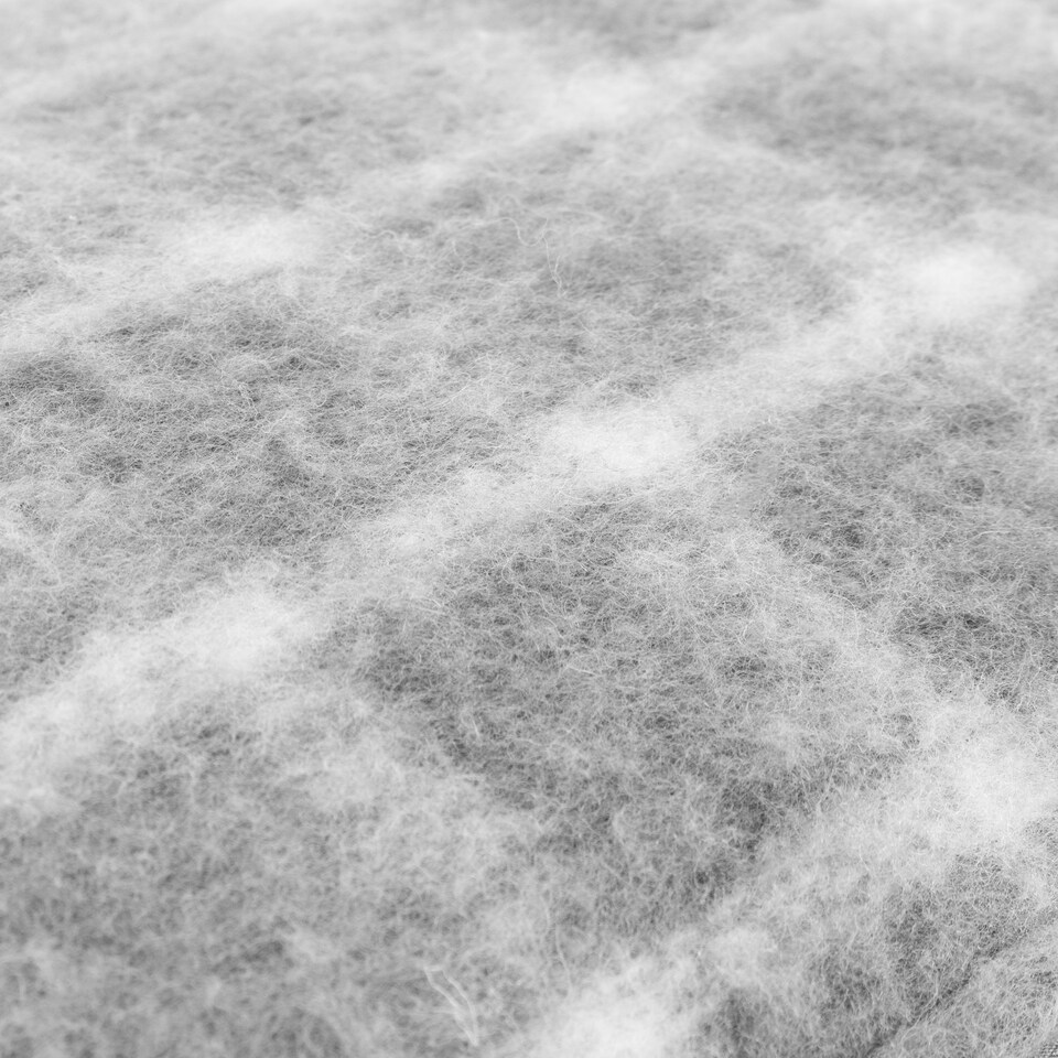 image 1 of Yard Yarrow Check Faux Mohair Check Cushion, Flint Grey, 45 x 45cm