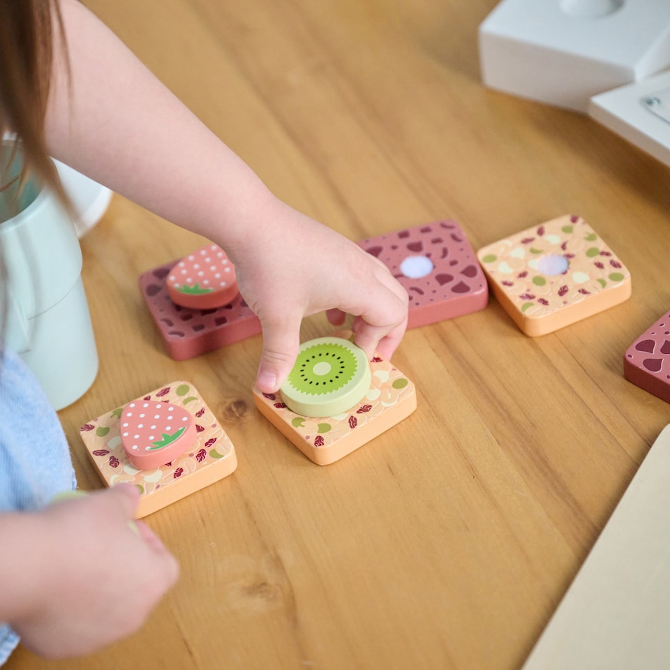 image 1 of Teamson Kids Wooden Healthy Dessert Play Food Set with Blender & 27 Pieces