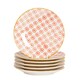 image 1 of Nicola Spring Hand-Printed Side Plates - 18cm - Red - Pack of 6 Red