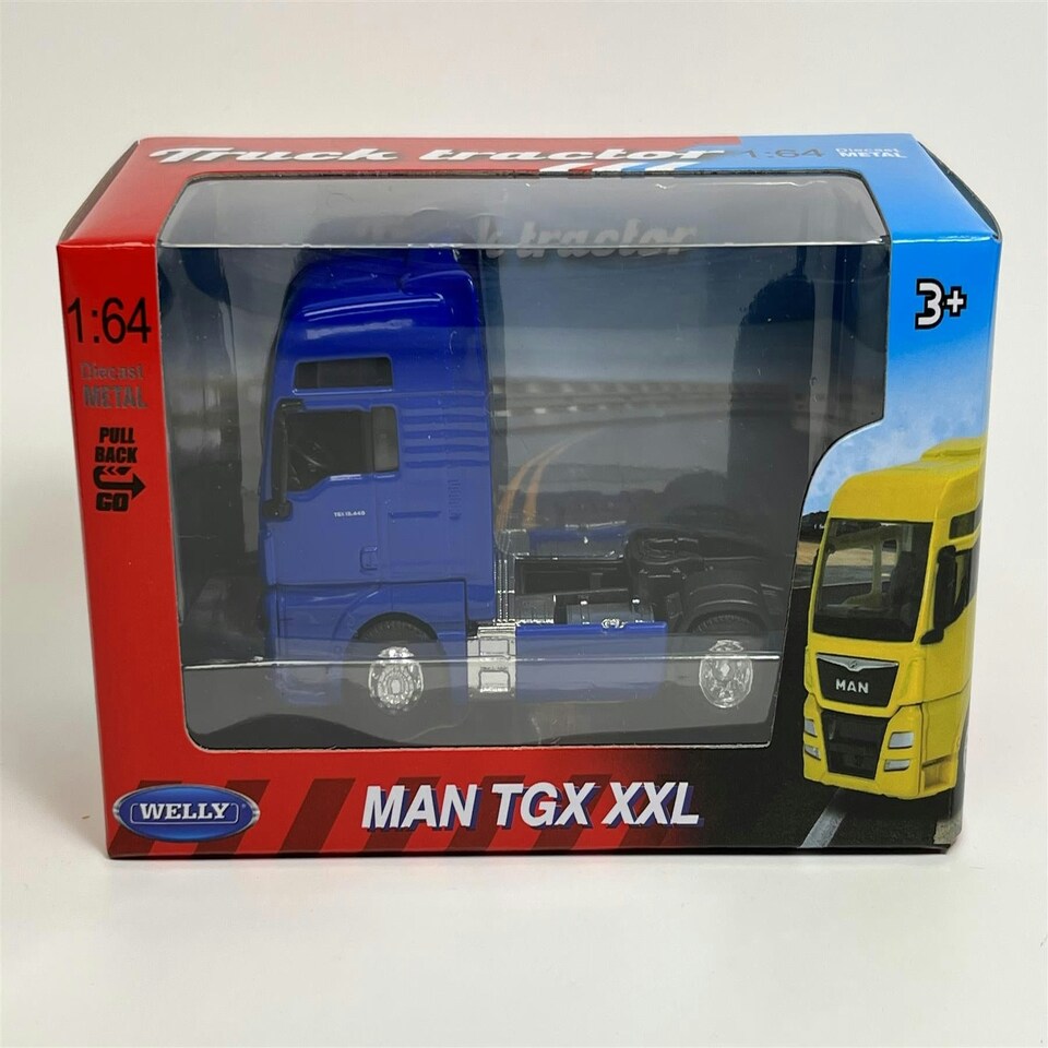 image 1 of Man TGX XXL Blue 1:64 Scale Welly Truck Tractor 68010S