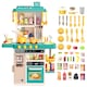 image 1 of Green Kids Role Play Kitchen Set – Realistic Lights, Sounds & Steam Spray with 40+ Accessories  Educational Pretend Cooking Toy for Ages 3+