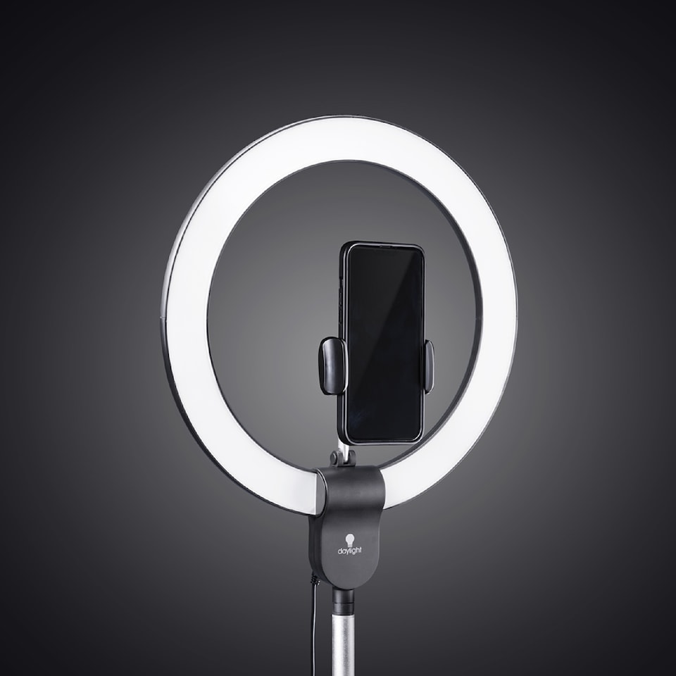 image 1 of Daylight Aura Ring Light Premium 6000K LED with USB Port & Carry Bag
