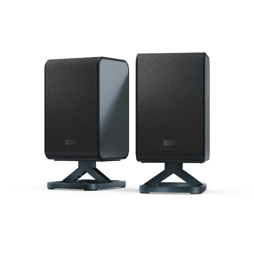 image 1 of SHARP HT-SPR52021(BK) Q 2.0.2 Wireless Rear Speakers for SHARP Q Soundbar Series - Black
