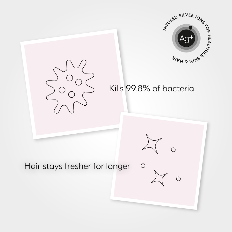 image 1 of Silver Cloud Silver Ion Infused Satin Skinny Scrunchies Black 5 Pack