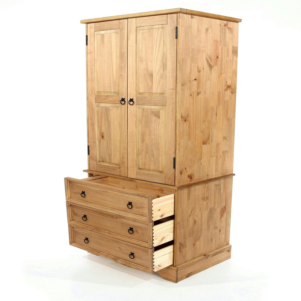 image 1 of Corona, 2 Door, 3 Drawer Wardrobe Brown