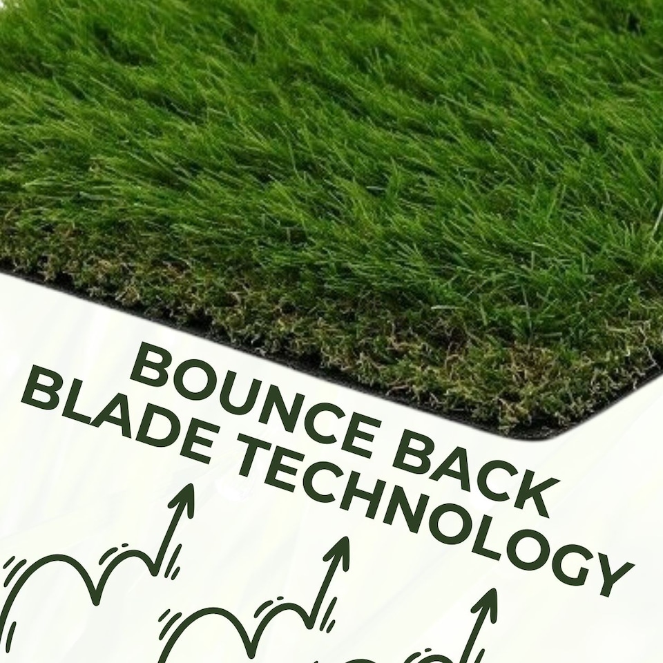 image 1 of 20mm Artificial Grass - Natural and Realistic Fake Lawn Astro Turf | Green | 2M x 6M | 1
