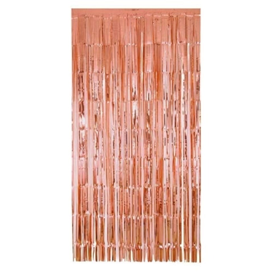 Bright Rose Gold Foil Door Curtain Backdrop 1.9m x 99cm - Pack of 10